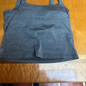 Gray Women's Tank Top. Built in bra. Medium.